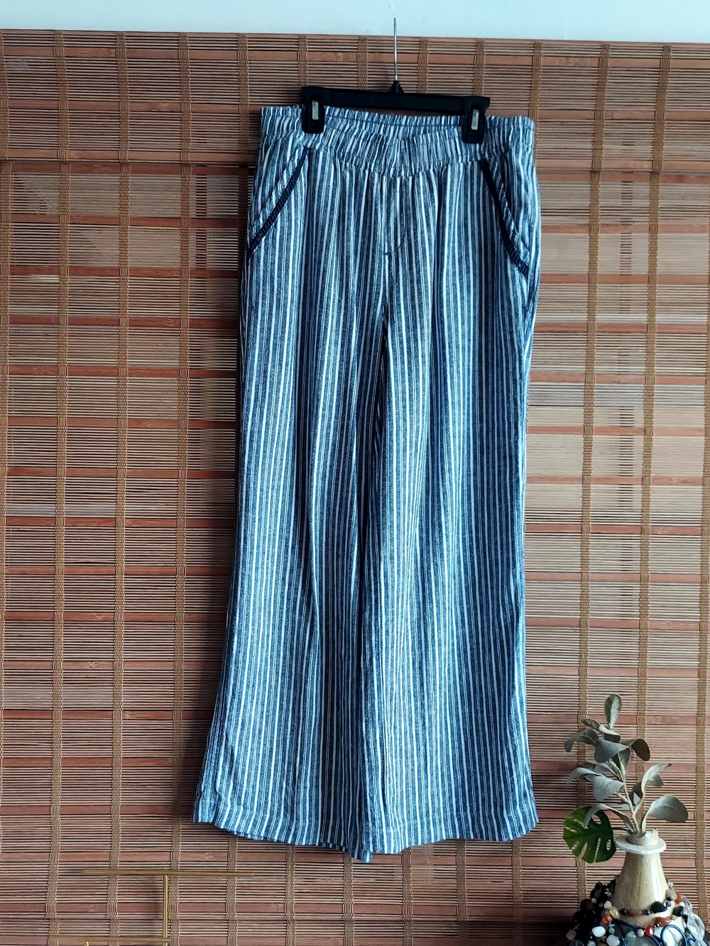Briggs New York Blue and White Striped Pull-On Chinos